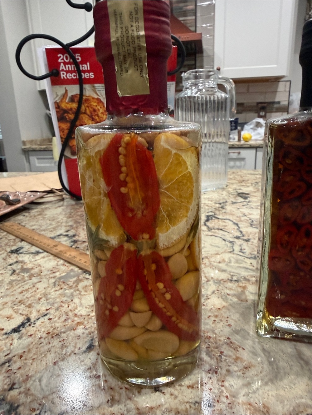 Trio of Decorative Infused Glass Bottles - Picture 6 of 6